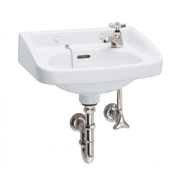 画像1: L131 BW1 ジャニス工業 大形手洗器 ピュアホワイト 壁掛 陶器製 400mm×320mm (1)
