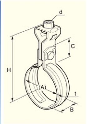 画像2: N-010194  吊配管金具 VP吊バンドタン付【日栄インテック】 (2)