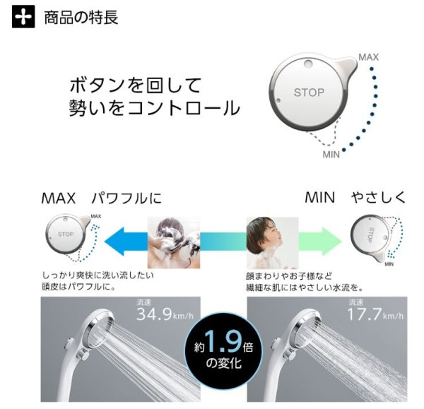 画像2: PS3032-80XA-GP【SANEI株式会社】シャワーヘッド（アジャストシャワー）  (2)