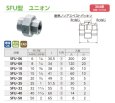 画像2: オンダ製作所 SFU型 ユニオン | ステンレス SUS304系（SCS13A） ねじ込み継手 (2)