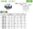 画像2: オンダ製作所 SMU型 ユニオン | ステンレス SUS316系（SCS14A） ねじ込み継手 (2)