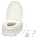 【洗浄消毒済】安寿　洋トイレ用フレーム　S-はねあげR-2　トイレ介護用品 アロン化成 安寿 洋式トイレフレームS はねあげR2 木製ひじ掛け
