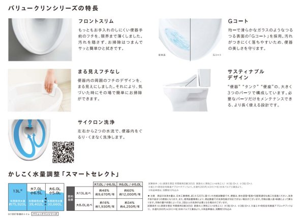 画像6: 【温水便座付き】ジャニス ValueClean3  SC8091-RGB トイレ リフォーム 排水芯305-380mm 樹脂タンク (6)