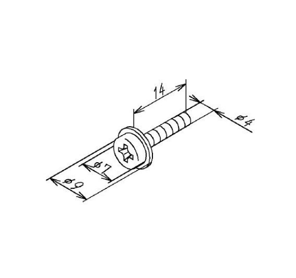 画像1: TH615132 TOTO 座付なべタッピンねじ4×14 (1)