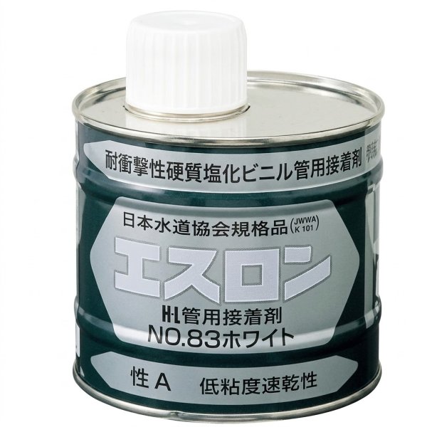 画像1: 現在長期欠品中　エスロン接着剤NO.83（給水用） 500G　ホワイト (1)