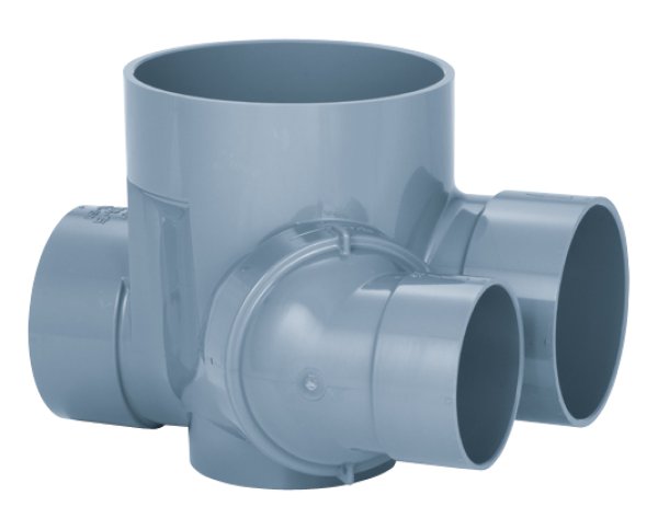 画像1: 小口径マス　SD HYS　100-100(75)-150 合流　左・右(3cm段差付)【アロン化成】 (1)