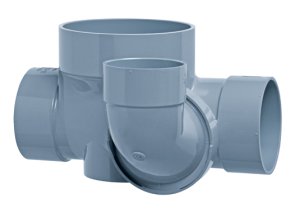 画像1: 回転９０エルボ付　V45°合流　SD V45Y100（75・100）-150【アロン化成】 (1)