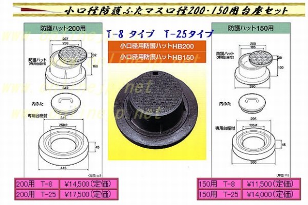 画像2: HB-150 杉本商事 小口径防護ふた 台座セット 鋳鉄製ハット 車載荷重対応 (2)