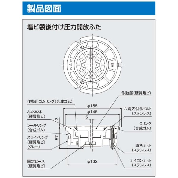 画像3: ICO-HD 150後付　アロン　ゲリラ豪雨対策の後付圧力開放フタ (3)
