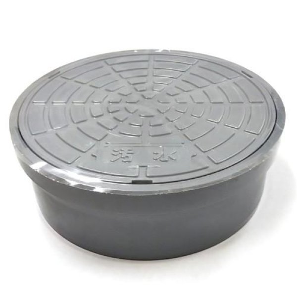 画像1: タキロンシーアイ 汚水蓋 V-AIG グレー  管内接合(AI) 塩ビ製 (1)