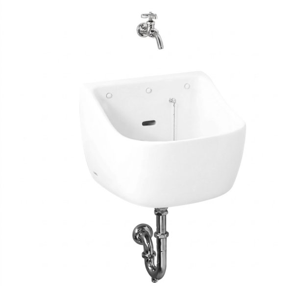 画像1: ジャニス S440A BW1 スロップシンク 陶器製 445×405mm ピュアホワイト | Janis (1)