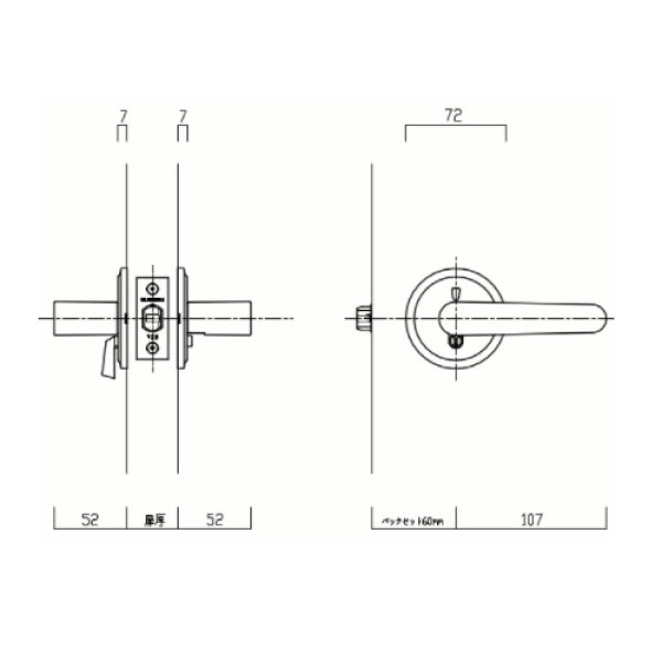 画像2: reシリーズ TXS-B14W WB色 W座、表示錠 長沢製作所 (2)