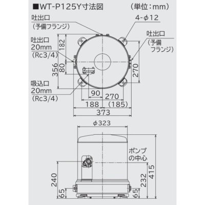 画像3: 日立ポンプ(WT-P125Y)浅井戸用自動ポンプ 圧力強くん (3)