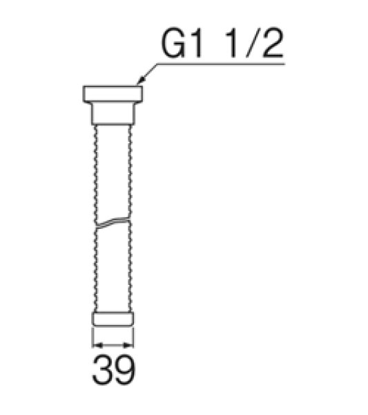画像3: PH62-860-1/1.5/2/3【SANEI株式会社】流し排水栓ホース（ネジ付） (3)