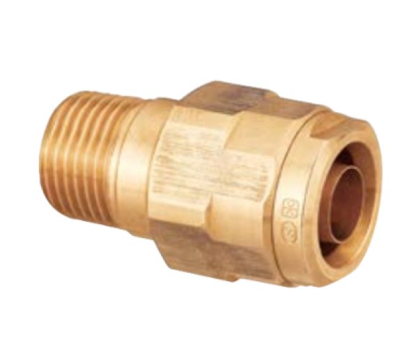 画像1: オンダ製作所  WJ1-1313C-J 　ストレート　おねじ　ダブルロックジョイント【JIS】青銅 (1)