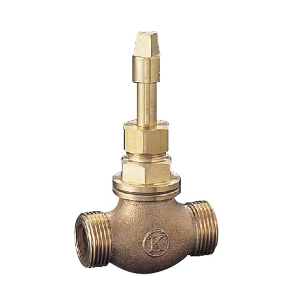 画像1: 甲形止水栓（コマ式） KS-102-40 光明製作所　ボーシ（キャップ）ハンドル (1)