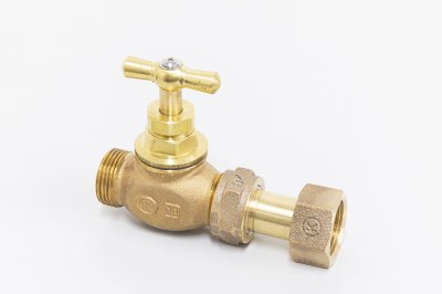画像1: KS-203-40 光明製作所　伸縮止水栓（コマ式）　　一文字ハンドル (1)