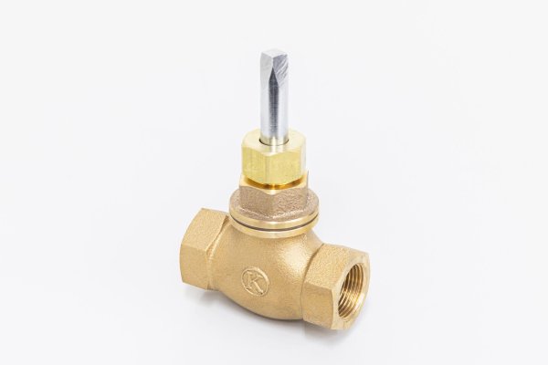 画像1: 内ねじ甲形止水栓（コマ式） KS-301-13 光明製作所　協会タイプ (1)