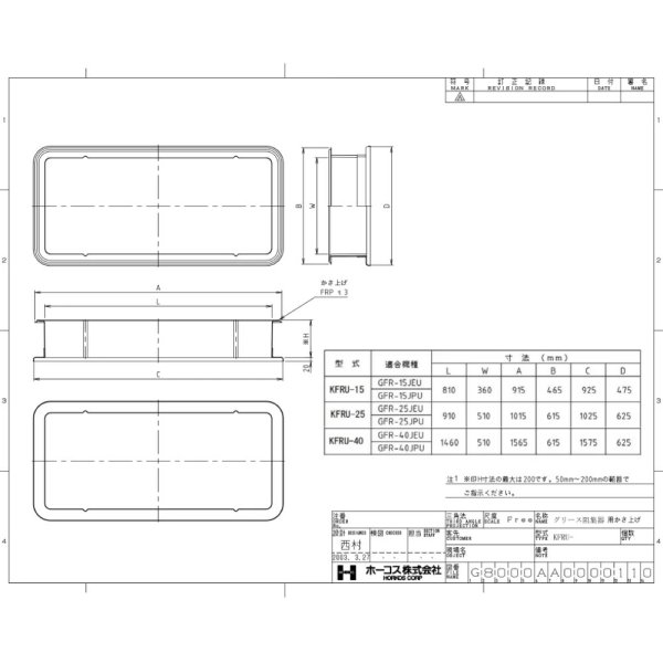 画像2: 【ホーコス】かさ上げ　KFRU-15 KFRU-25 (2)