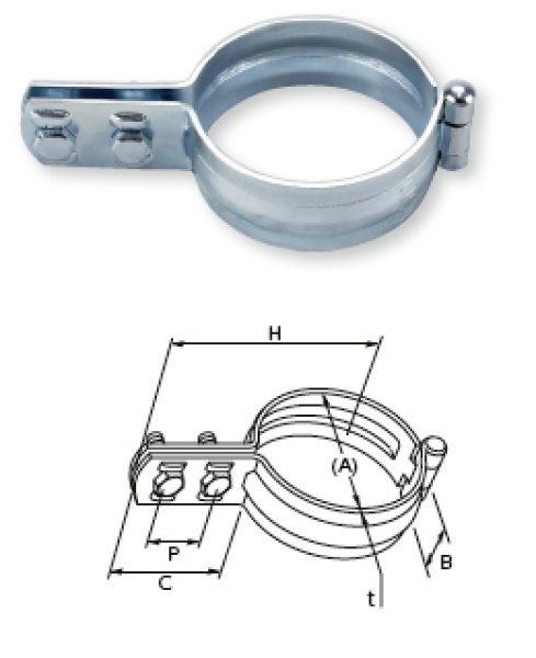 画像2: N-010232  FTP立バンドBN付 【日栄インテック】 (2)