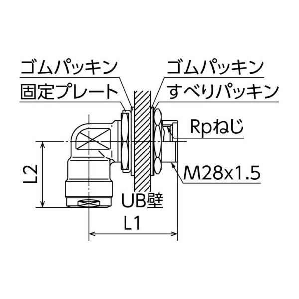 画像3: WL11-1313C-S-2P【オンダ製作所】ダブルロックジョイント WL11型 UB貫通継手  (3)
