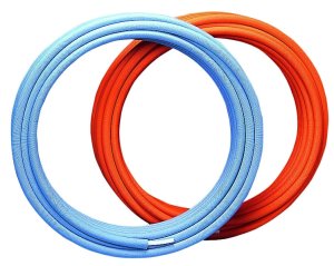 画像1: PX1305Y　保温付エスロペックス 長尺管 13X50000 保温材厚み：5mm/オレンジ SEKISUI　 (1)