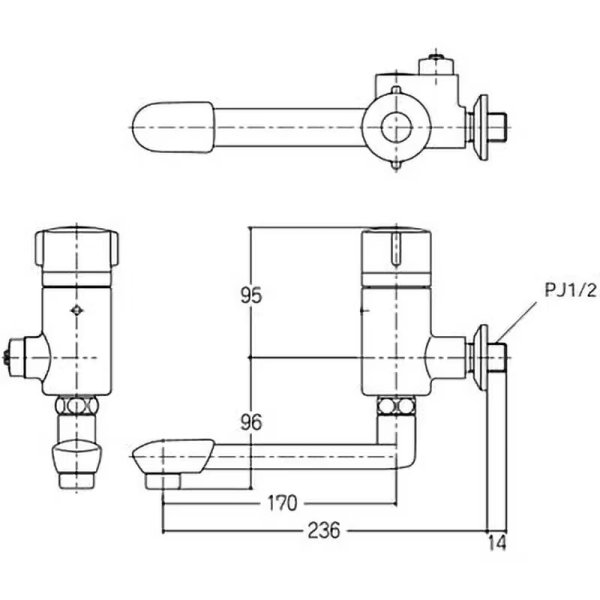 画像2: BF-B110  INAX ビーフィット 定量止水付自在水栓 (2)