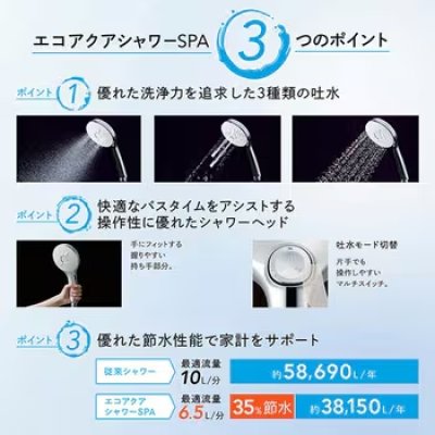 画像4: BF-SM6【LIXIL INAX】エコアクアシャワーSPA   ウルトラファインバブル(シャワーヘッドのみ) (4)