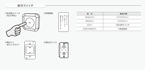 画像2: WS6531S ダイレオ プール用　操作スイッチセット (2)
