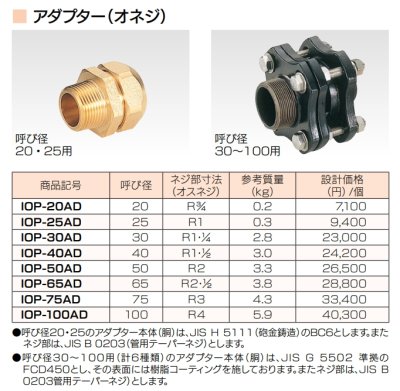 画像3: 温泉パイプ用継手(アイポリー OXL 共通) アダプター(オネジ)IOP-AD【イノアック】 (3)