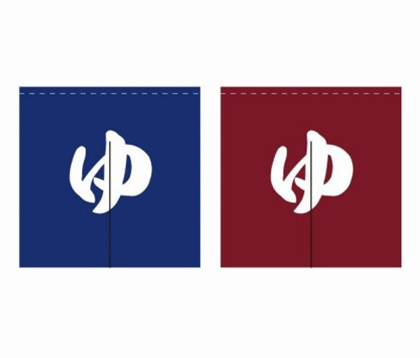 画像1: 別注のれん　【男湯/コン　女湯/えんじ】　 防炎加工付き【生地】　天竺　【サイズ】　W1500xH1500 (1)