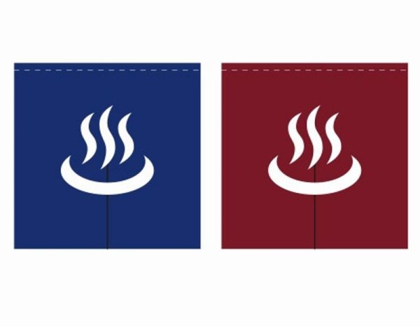 2)温泉マーク（男湯）