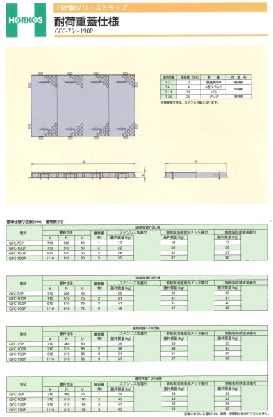 画像2: GFC-100P-T-6　ホーコス　グリーストラップ　地中埋設専用　パイプ流入式　耐荷重蓋T-6仕様　100L (2)