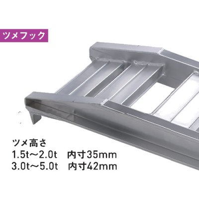 画像2: 昭和ブリッジ アルミブリッジ GP-300-33-3.0T  全長300cm×幅33cm (2)