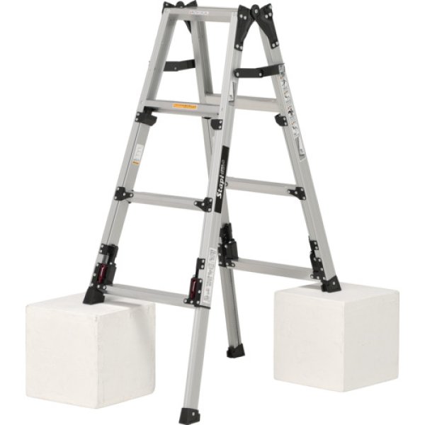 画像1: SCN-120B ＰｉＣａ　上部操作式四脚アジャスト式はしご兼用脚立スタッピーＳＣＮ型 (1)