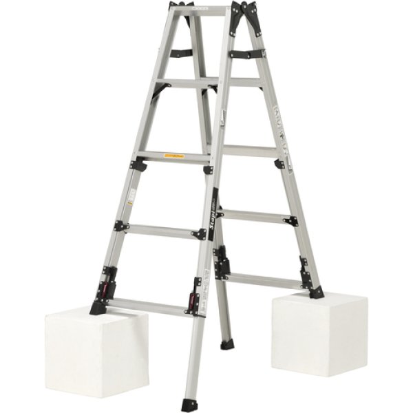 画像1: SCN-150B ＰｉＣａ　上部操作式四脚アジャスト式はしご兼用脚立スタッピーＳＣＮ型 (1)