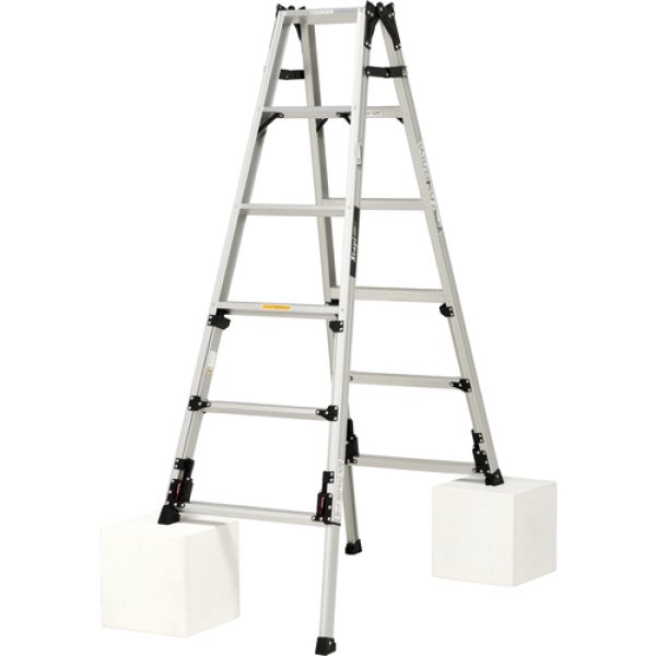 画像1: SCN-180B ＰｉＣａ　上部操作式四脚アジャスト式はしご兼用脚立スタッピーＳＣＮ型 (1)