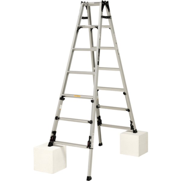 画像1: SCN-210B ＰｉＣａ　上部操作式四脚アジャスト式はしご兼用脚立スタッピーＳＣＮ型 (1)