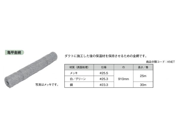 画像2: 亀甲金網 フカガワ (配管保温・ダクト断熱・補強用) 【適合確認可】 (2)
