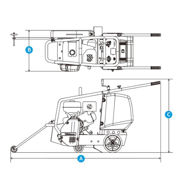 画像2: MCD-K12M 三笠産業 コンクリートカッター 12インチ(ブレード別売) (2)