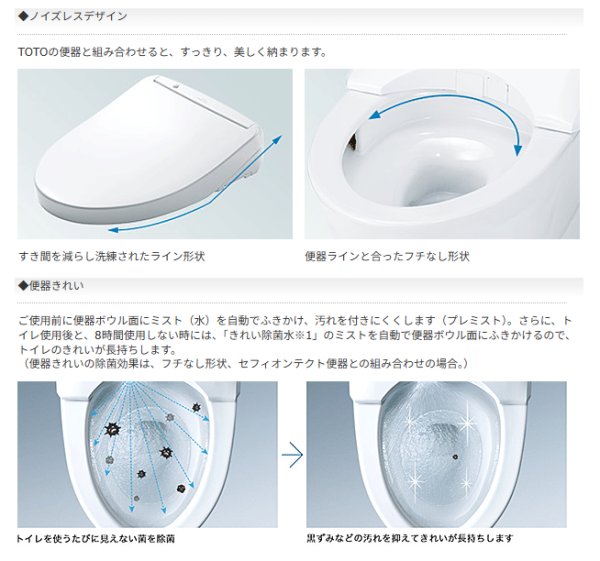 画像2: TCF4714 TOTO ウォシュレット アプリコット F1 温水洗浄便座 瞬間式 レバー洗浄 (2)