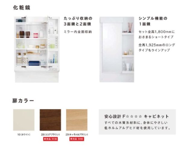 画像4: LU0751RSJ1E10 ジャニス 【最短納期出荷】リフレスタンド 洗面化粧台 (奥行480mm・コンパクト)  (4)