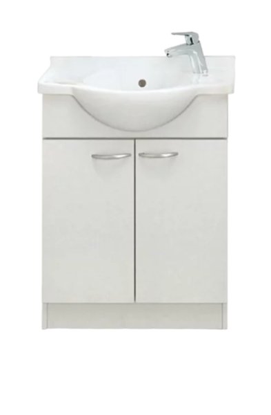 画像1: LU601ASD-10#BW1+LUM451CS　【Janis】　アルテシリーズ　1面鏡　シングルレバー水栓付　セカンド化粧台(奥行370mm） (1)