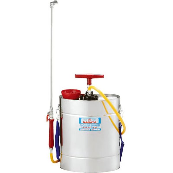 画像1: 永田製作所 肩掛噴霧機 N-10P 10L 手動式 半自動式 ステンレスタンク 噴霧器 農薬散布機 (1)