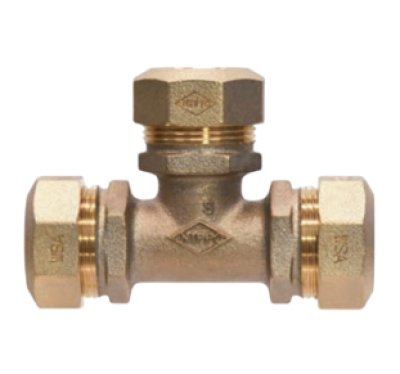 画像1: ポリパイ 日邦バルブ NPJX-T 水道用ポリエチレン管継手 PE型  チーズ (1)