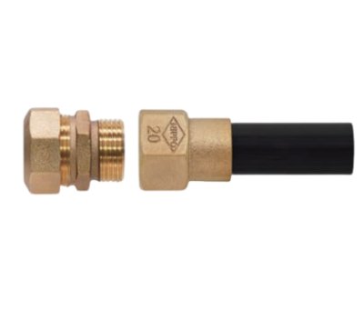 画像1: ポリパイ 日邦バルブ NPJX-V 水道用ポリエチレン管継手 PE型   ガイドナットHI付 (1)