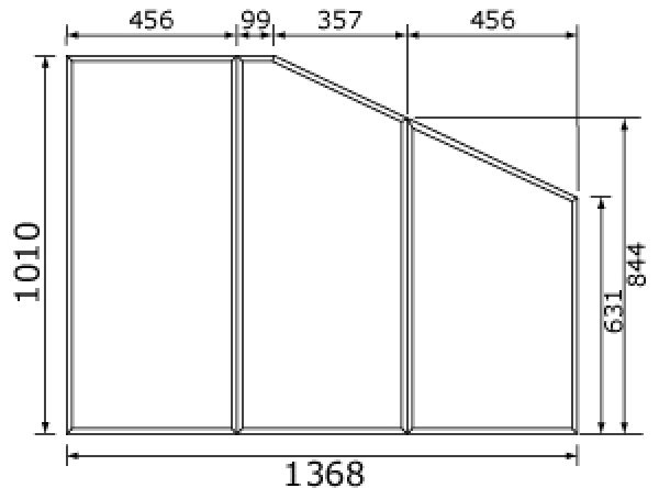 画像1: RL91041SZTC　風呂フタ【PANASONIC】(長辺1368ミリ×短辺1010ミリ:組みフタ:台形:3枚:切り欠きなし (1)