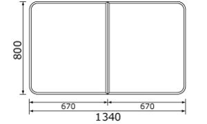 画像1: RL91051STC【PANASONIC】風呂フタ(長辺1340ミリ×短辺800ミリ:組みフタ:長方形:2枚:切り欠きなし) 旧RL91051SC (1)