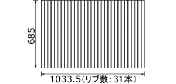 画像1: 【PANASONIC】風呂フタ(長辺1033.5ミリ×短辺685ミリ:巻きフタ:長方形:切り欠きなし) RL91054 (1)