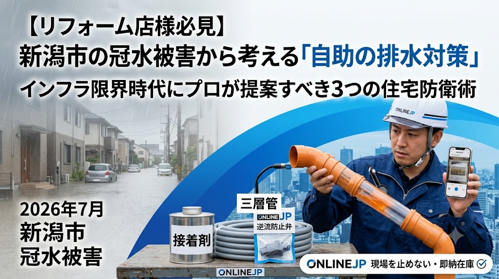 【リフォーム店様必見】新潟市の冠水被害から考える「自助の排水対策」｜インフラ限界時代にプロが提案すべき3つの住宅防衛術